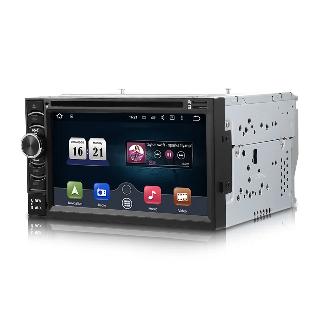 

6116G 2 Din Wince 6.0 Car DVD Player 6.5 inch Touch Screen with Navigation Bluetooth Function with Remote Controller