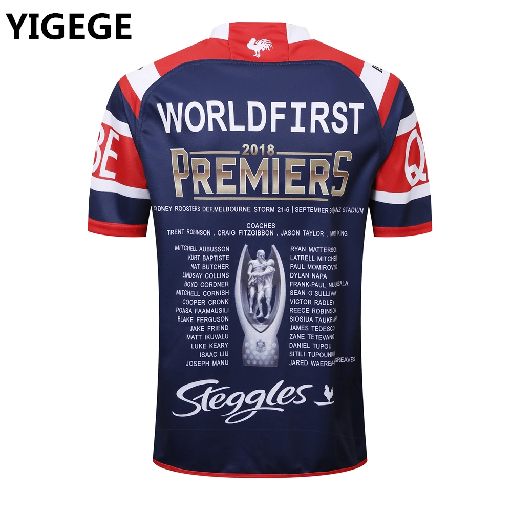 

YIGEGE GRAND FINAL SYDNEY 2018 SYDNEY ROOSTERS MENS PREMIERS JERSEY Home rugby Jersey Rugby League shirt nrl jersey