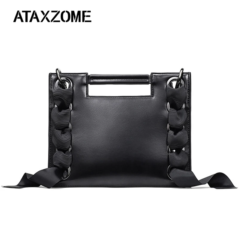 

ATAZOME Brand Design Fashion Cowhide Leather Day Clutch One Shoulder Crossbody Bag Female Chain Strap Letter Bolsas Dropshipping