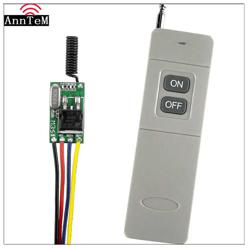 

Anntem brand RF 1CH 433mhz Mini reveiver Super Power Remote Control Switch 12v wireless Long Range DC6V to 36V Led ON OFF button