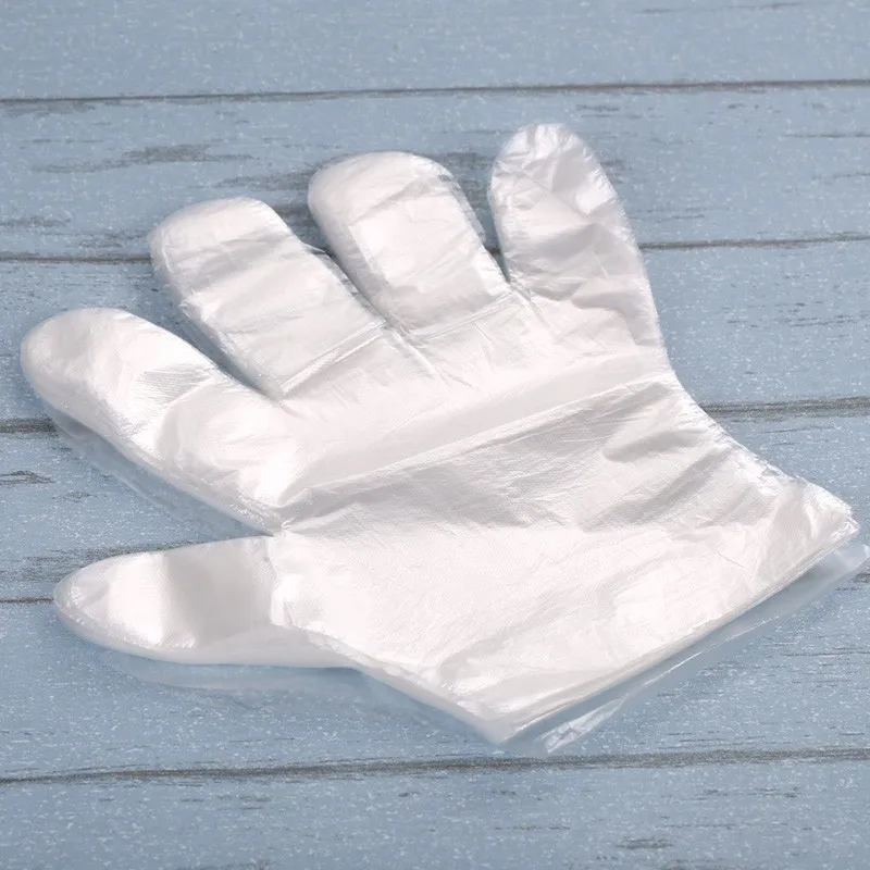100pcs Eco-friendly Disposable Plastic Gloves for Restaurant Hotel Handling Raw Chicken