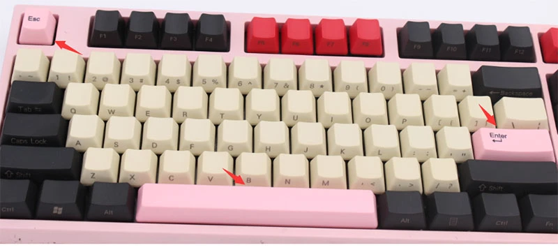 IDOBAO Pbt Oem Keycaps лазерная резьба Передняя печать пробел Механическая игровая клавиатура Пользовательская Настройка Teclado Gamer - Цвет: Pink