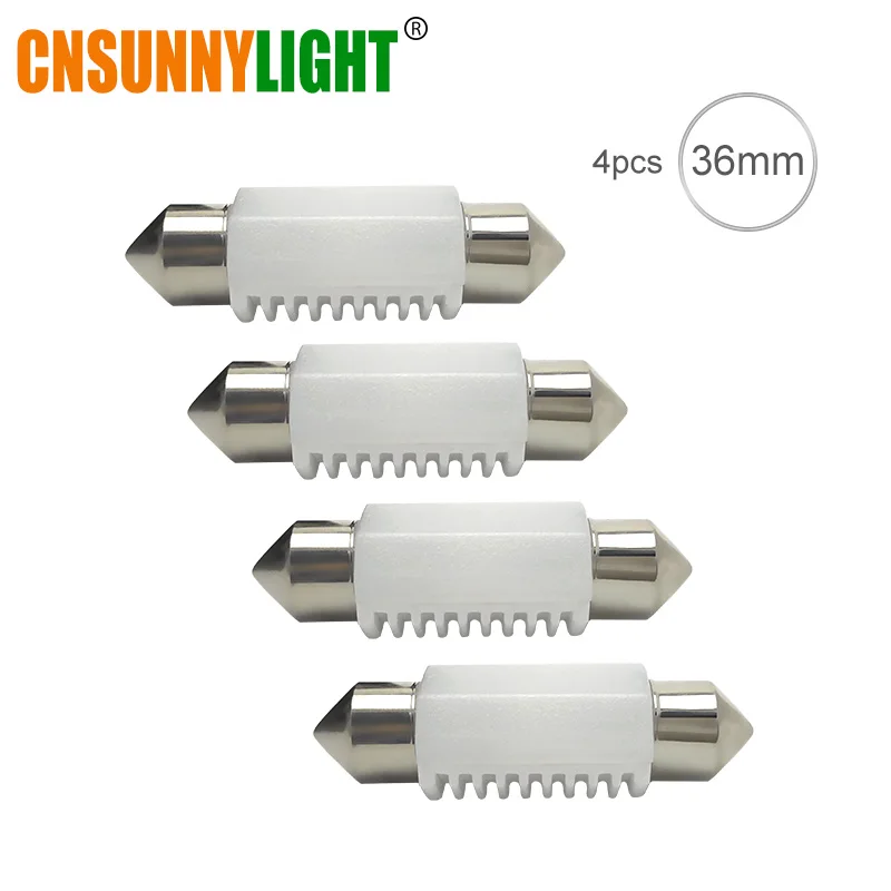 CNSUNNY светильник C5W C10W Автомобильный светодиодный фестон 31/36/39/41 мм 5500K белый купол Интерьер Чтение светильник карта лампы номерных знаков Лампы DC12V - Испускаемый цвет: 36mm