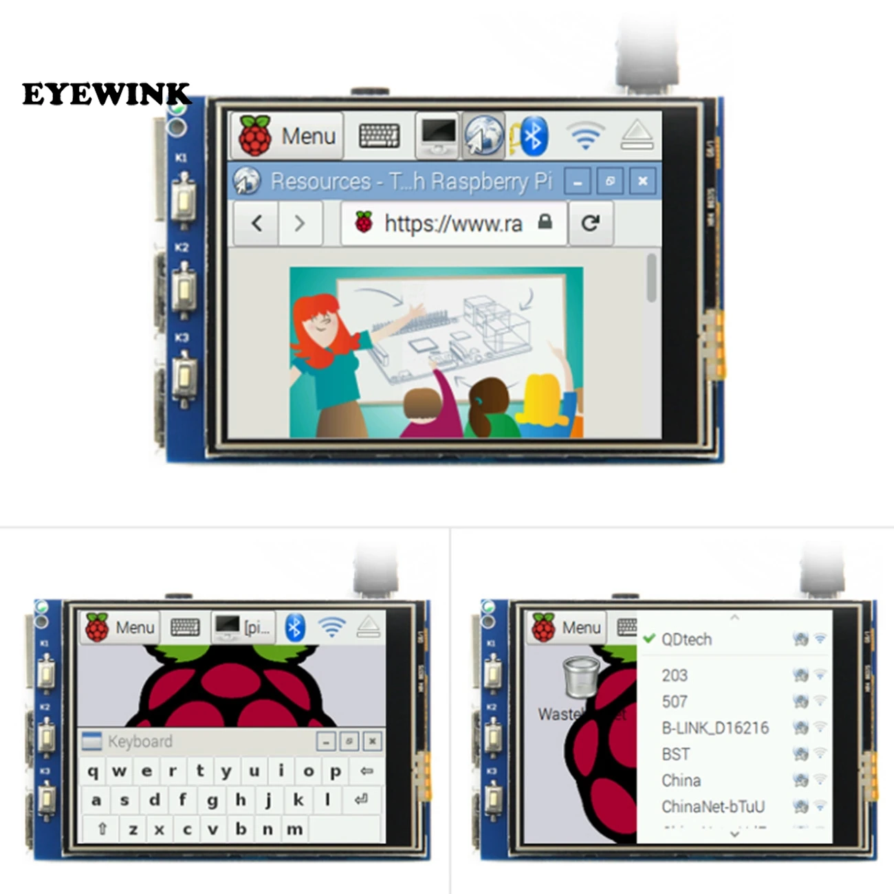 

EYEWINK Free Shipping! 2014 New Arrival 1Pcs 3.2 Inch LCD Touch Screen Display Monitor Module For Raspberry Pi 3 B B+