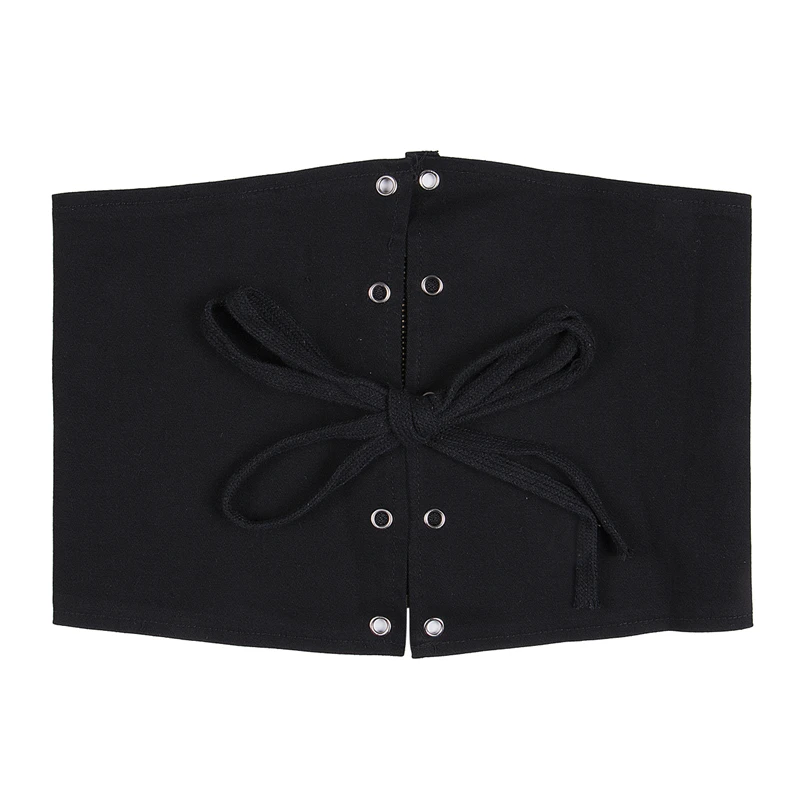 Fashion Women's Ladies Wide Elastic Stretch Studded Zipper Cinch Corset