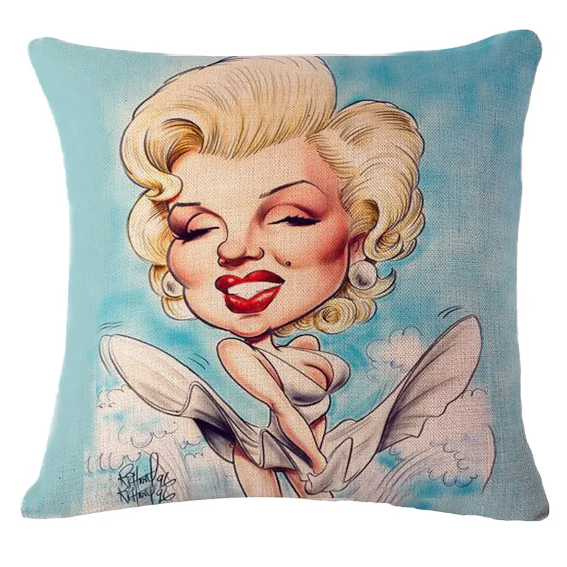 Marilyn Monroe креативное супер качество 17 &quotльняная домашняя декоративная подушка