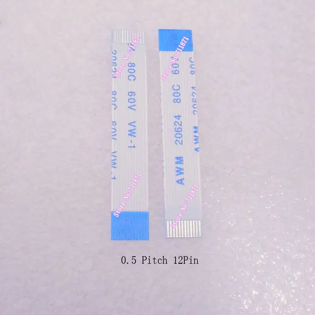 3cm Length 6.5mm Width 0.5 Pitch Type B 12Pin Flexible Flat Cable FFC Line 12P Ribbon Flexible