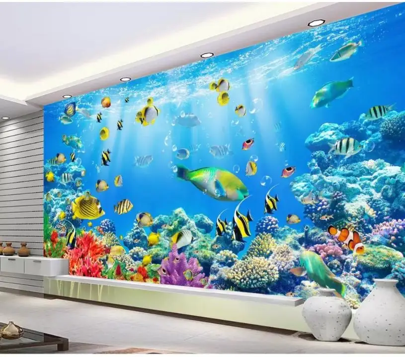 

Underwater World 3D Background Wall