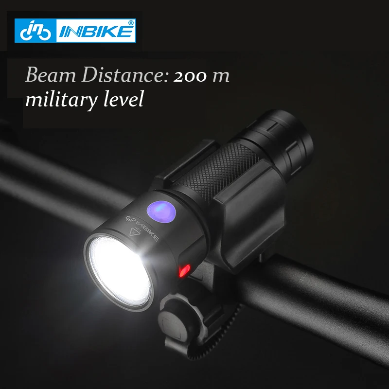 

INBIKE Ultra Bright Bike Light mini Torch 6 mode LED Flashlight Lights Front Handlebar Headlights Cycling Accessories