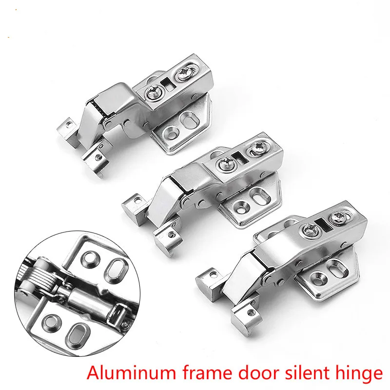 

Hardware Aluminum Frame Glass Door with Built-in Damping Hydraulic Buffer Mute Alloy Aircraft Base Cold Rolled Steel Hinge