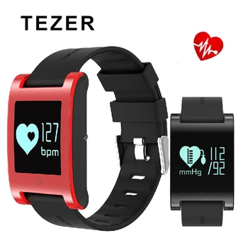 

Tezer Smart Wristband 0.95" OLED DM68 Fitness Tracker Blood Pressure Heart Rate Monitor Calls Messages smart bracelet Watch