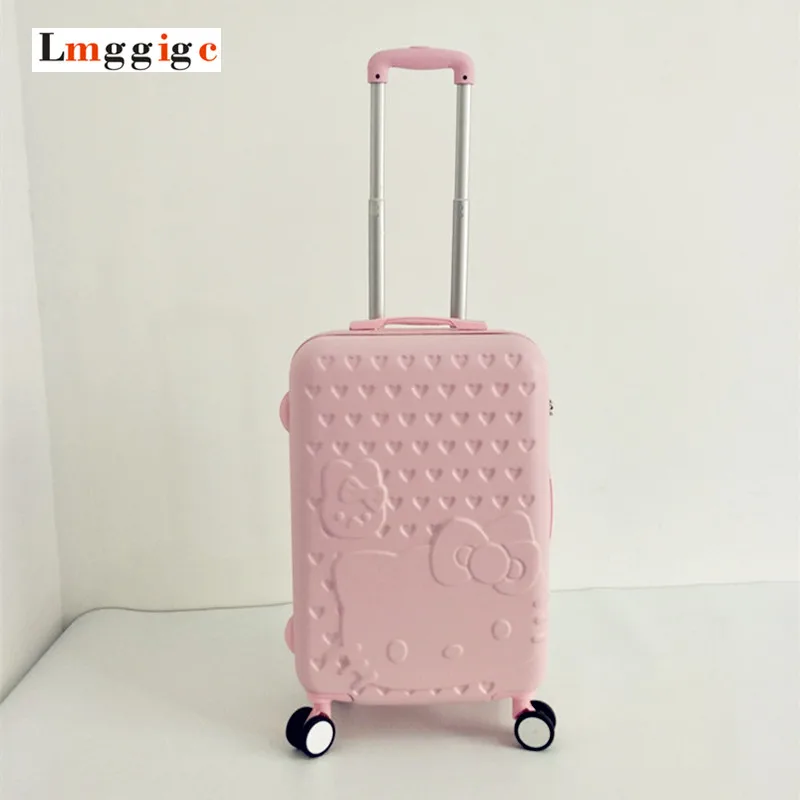 

Hello Kitty Luggage bag ,Women Suitcase,Fashion ABS Cartoon Travel Box,Rolling Carry On,Trolley Hardcase Case,Gift for Children