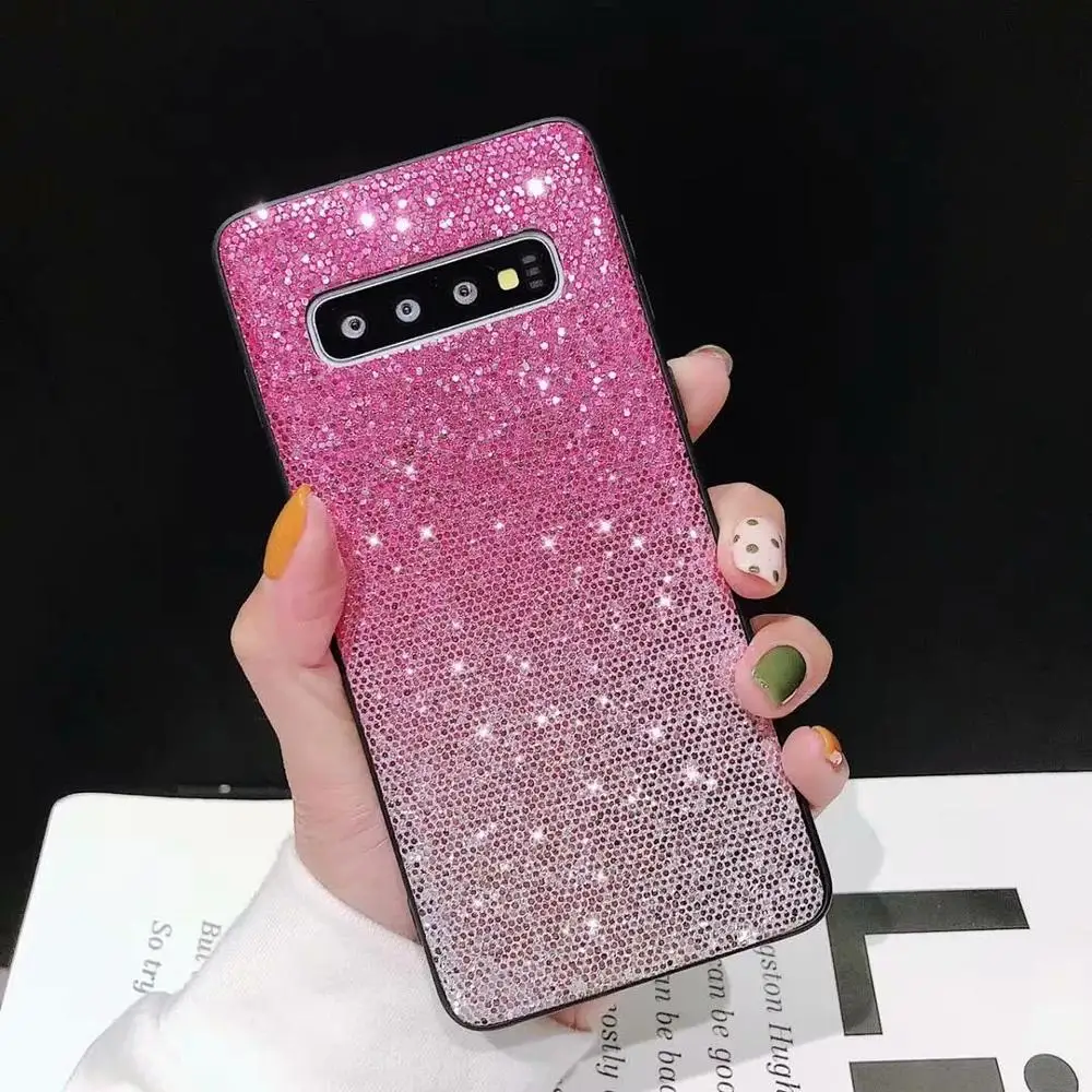 Блестящий блестящий чехол из ТПУ для Samsung Galaxy S10 Plus S 10 S9 S8 S7 Edge Note 9 оболочка