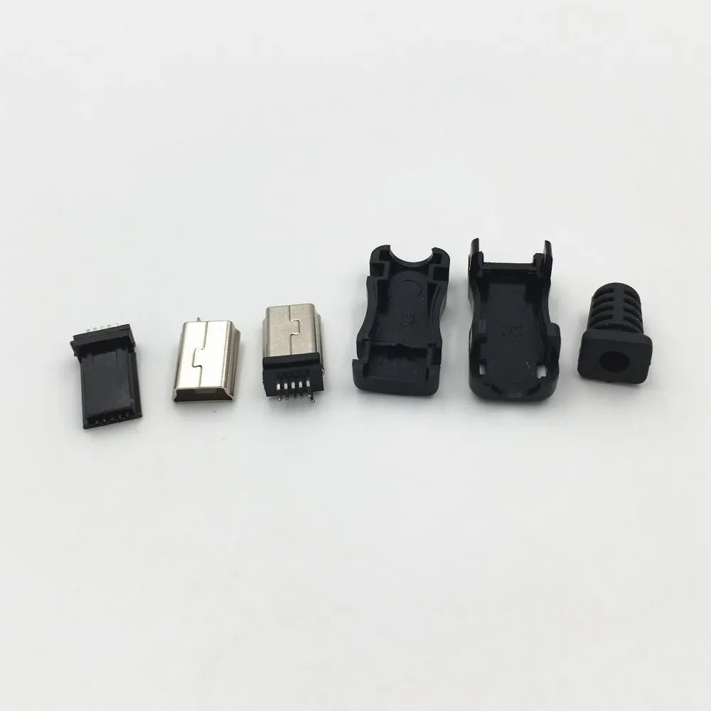 10 шт. DIY USB 2,0 Mini 10 Pin Мужской Разъем сварочный разъем 4 в 1 разъем адаптер Черный