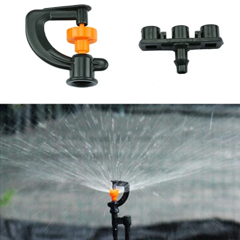 

NuoNuoWell 5Pcs Greenhouse G Micro Sprinkler With Barbed Connector Garden Middle Distance Sprinkler Micro Lawn Irrigation