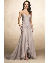 Heißer Verkauf 2015 Schatz-falte Lange Chiffon Mermaid Abendkleid Frauen Prom Kleid Robe de Soiree