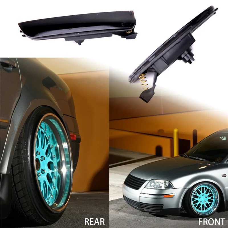Front Rear Fender Yellow Bumper Lights Side Markers Lamps For Volkswagen VW Passat B5.5 2001-2005 Turn Signal Indicators Blinker Light (6)