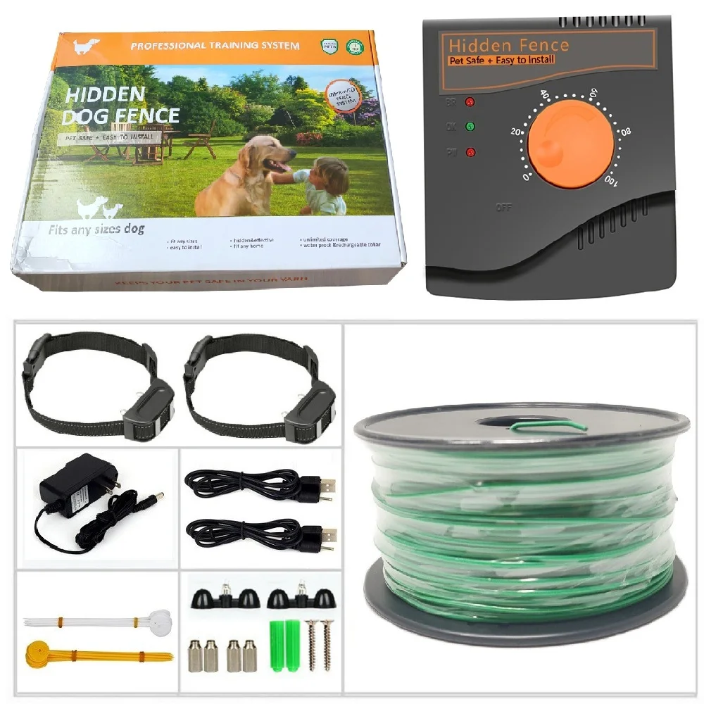 

New Underground Electric Dog Fence 5000 Square Meters Pet Fence System Waterproof Shock Training Collar For 1/2/3 Dogs