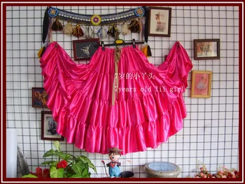 

ATS tribal belly dance Satin silk 4 layer 16yards skirt 8EX05-27