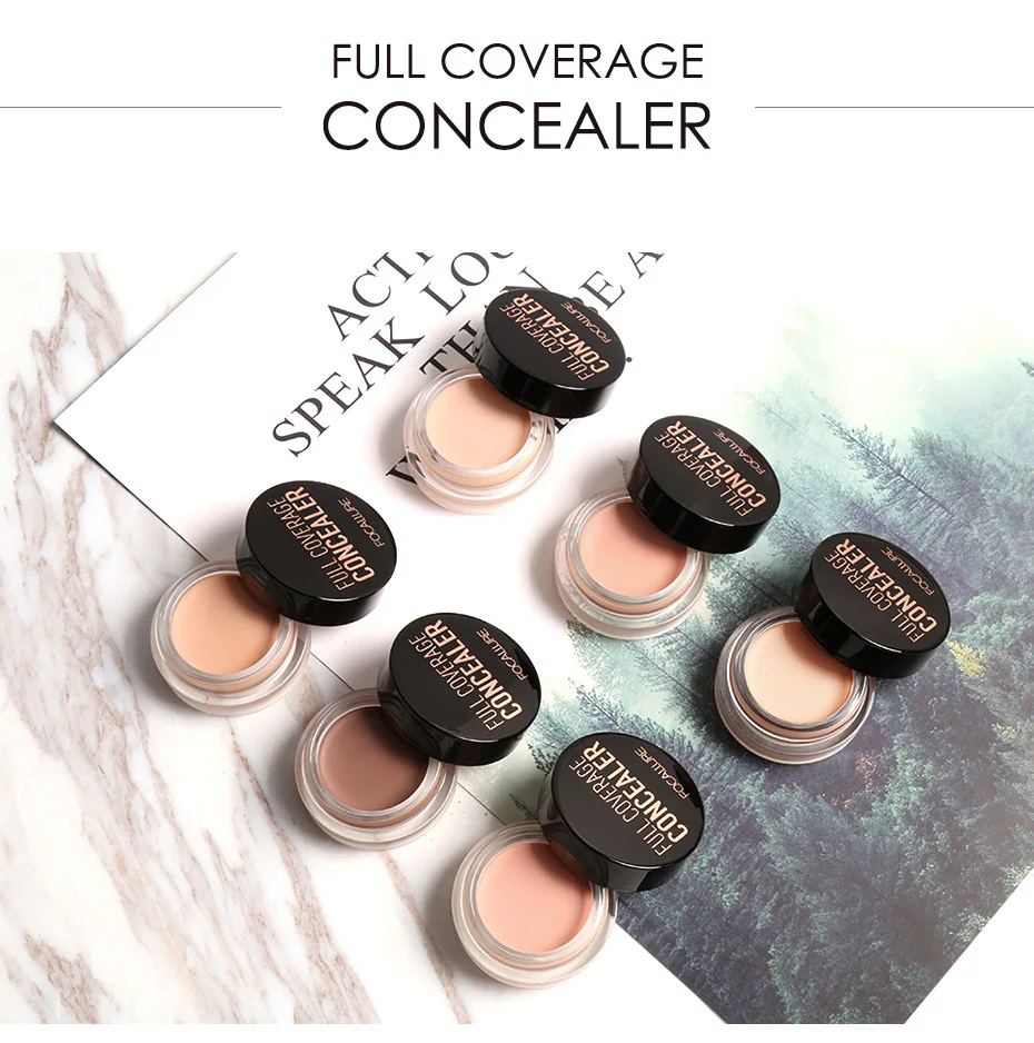 FOCALLURE 7 Colors Full Cover Concealer Cream Makeup Primer Cover Foundation Base Lasting Oil Control Cream Concealer