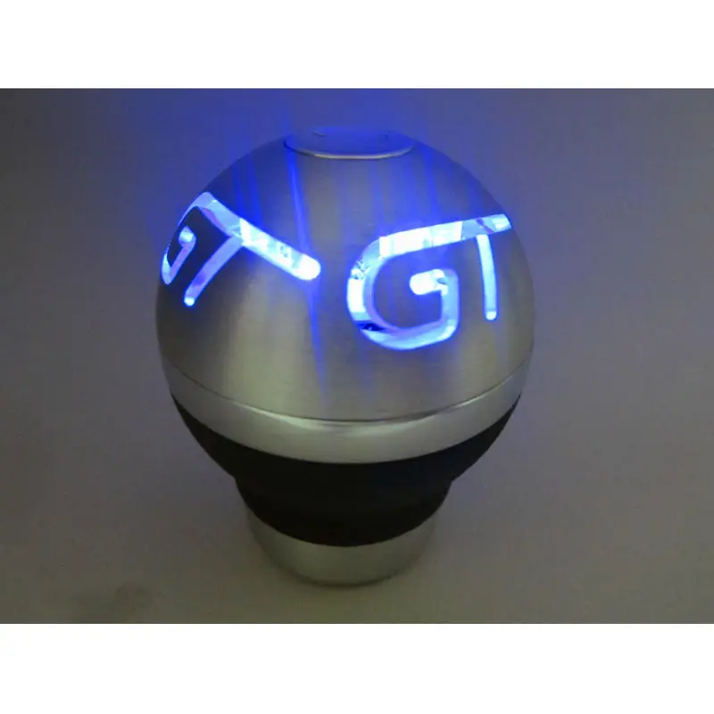 GT Печатный синий светильник, ручка переключения передач из алюминиевого сплава, панель лампы из искусственной кожи, легко устанавливается для большинства транспортных средств