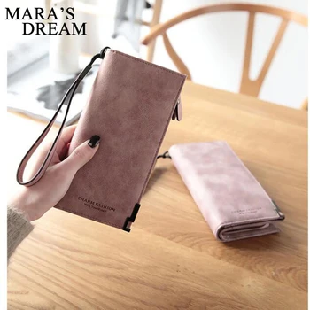 

Mara's Dream 2019 Long Women's Wallet Purse Dinner Bag High Capacity PU Leather Double Zip Clutch Bag Wallet