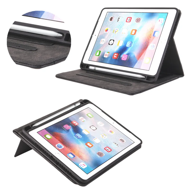 

Flip PU Leather Smart Case For iPad5 6 Air1 2 Tablet Case Wallet With Card Multifunction Cover For iPadPro 9.7 2017 2018 Cover