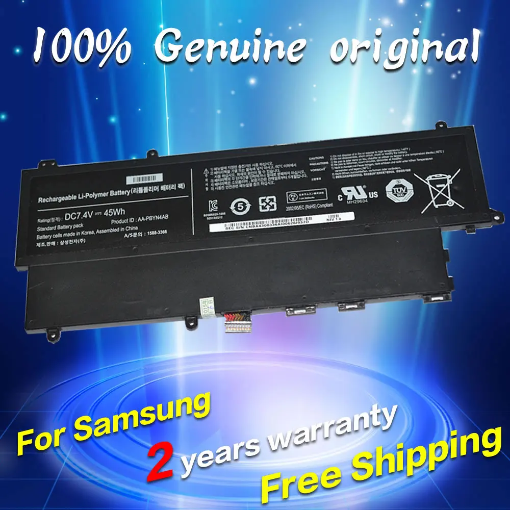Free shipping AA-PBYN4AB Original Laptop Battery For SAMSUNG 530U3 530U3B 530U3C NP530U3C PBYN4AB batteries 7.4V 45WH