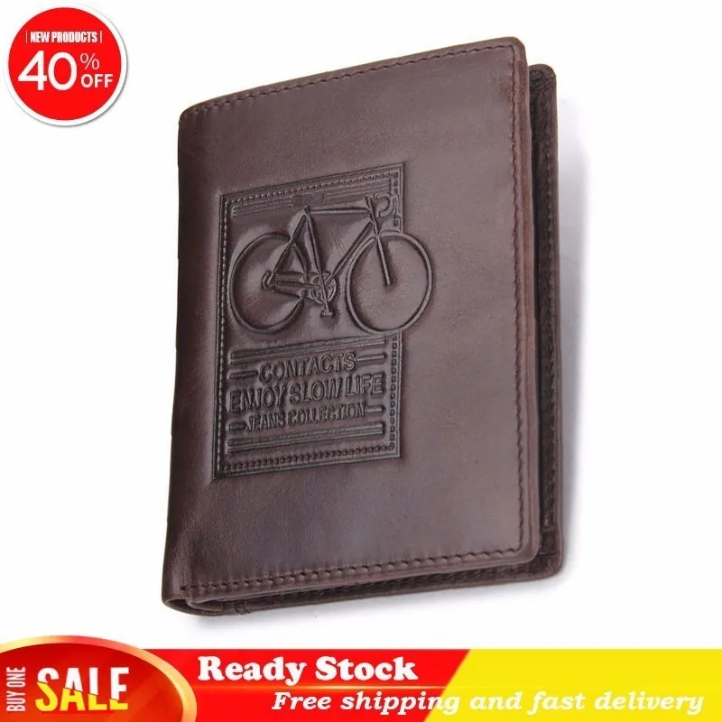 

Man Wallet Genuine Leather Short Fund Three Fracture Hand Take Package Fashion Embossing Male Small Change purse Free shipping