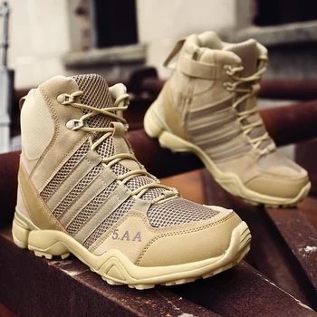 

Brand Men's Boots Military boot Tactical Big Size Army Bot Male Shoes Safety Combat Mens Chukka Ankle Bot Motocycle Boots 1618