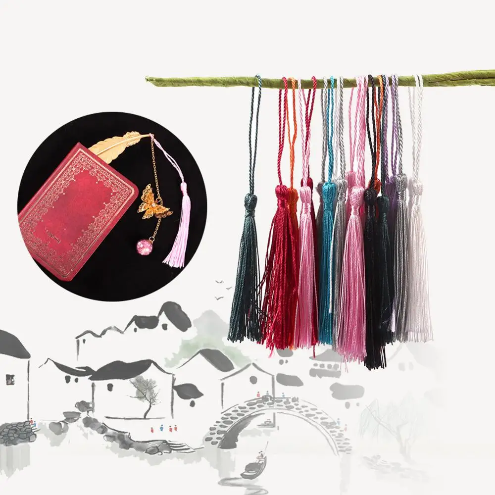 

Multi-color Silk Tassels for Bookmark Sewing Garment Promotion Gifts DIY Ressin Accessories Polyester 13cm Tassels Fringe