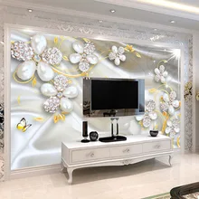 Пользовательские фрески обои 3D стерео колье с цветочным медальоном роскошный фон настенная Ткань Гостиная ТВ диван, домашний декор Papel де Parede 3D
