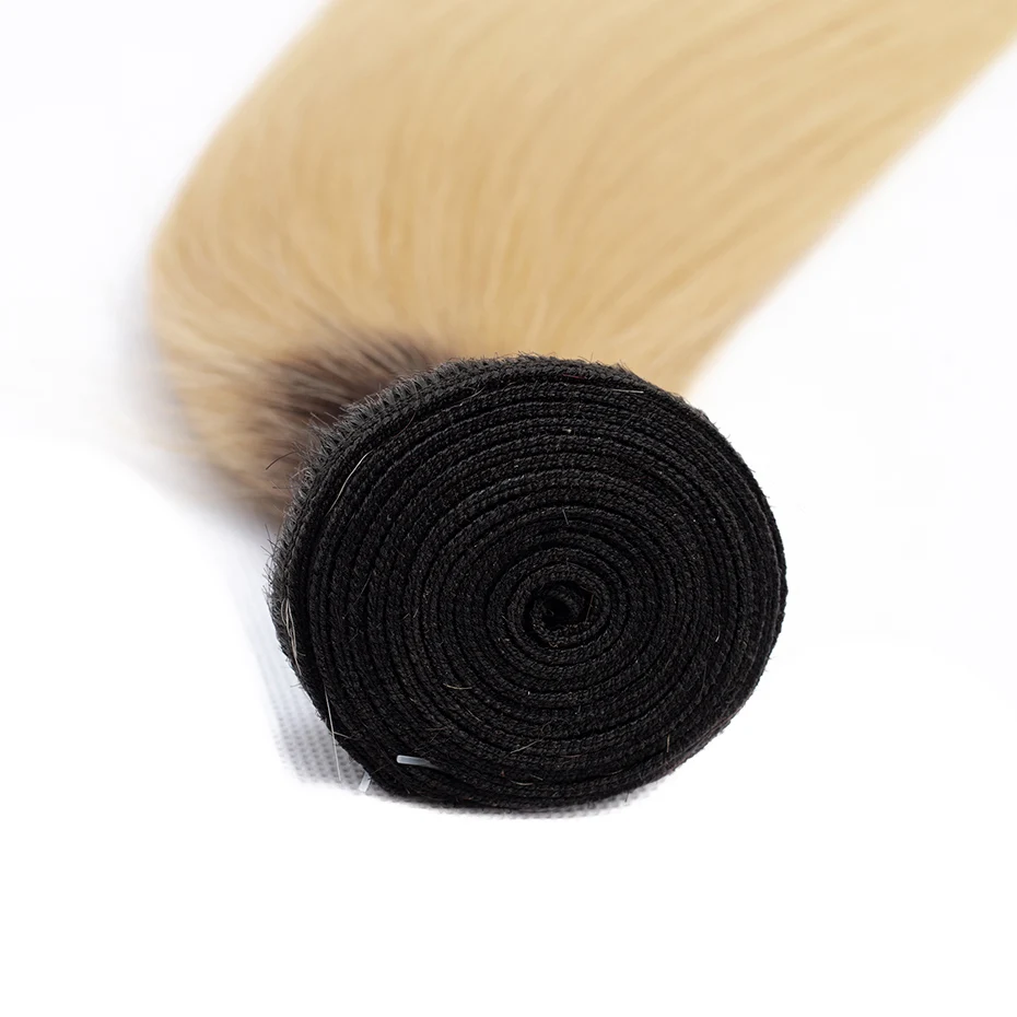 Gabrielle пучки волос "омбре" светлые бразильские прямые волосы 1 шт T1b/613-Реми Пряди человеческих волос для наращивания 12-24 дюйма