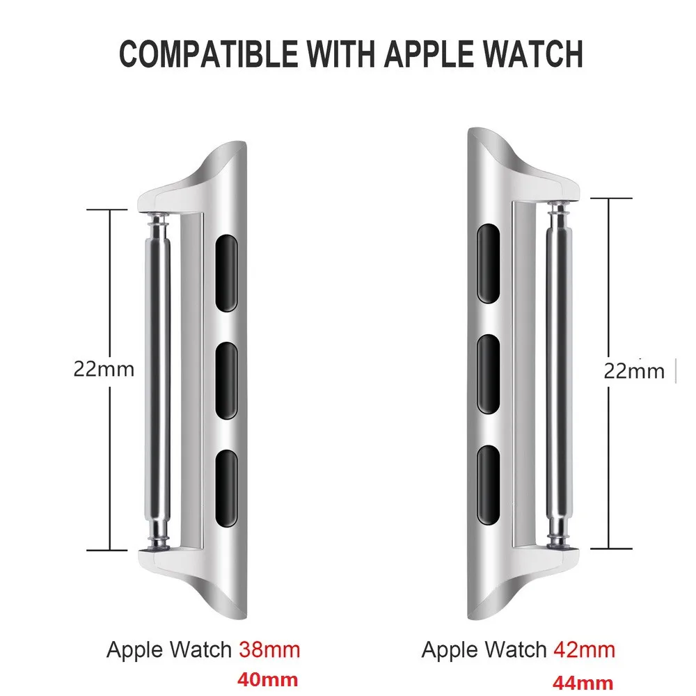 1 пара быстросъемный пружинный соединитель 22 мм ремешок для часов Ремешок адаптер для Apple Watch 42 мм/38 мм 44 мм/40 мм iWatch 4/3/2/1