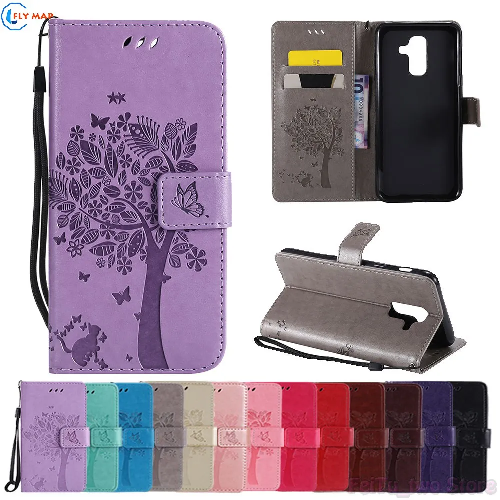 Coque For Samsung Galaxy A6 Plus 2018 A605 SM-A605F Wallet Flip Phone Leather Case Cover A6+ 2018 A605G SM-A605 SM-A605FN/DS Box