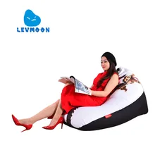 LEVMOON Beanbag Sofa Chair Musketeers Seat Zac Comfort Bean Bag Bed Cover Without Filler Cotton Indoor Beanbag Lounge Chair