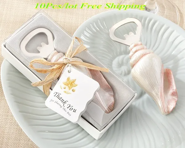 10 Pieces Lot Beach Wedding Reception Gifts Of Sea Shell Bottle 10 Pieces Lot Beach Wedding Reception Gifts Of Sea Shell Bottle Opener Party Favors For And Event Guests In From Home Garden On