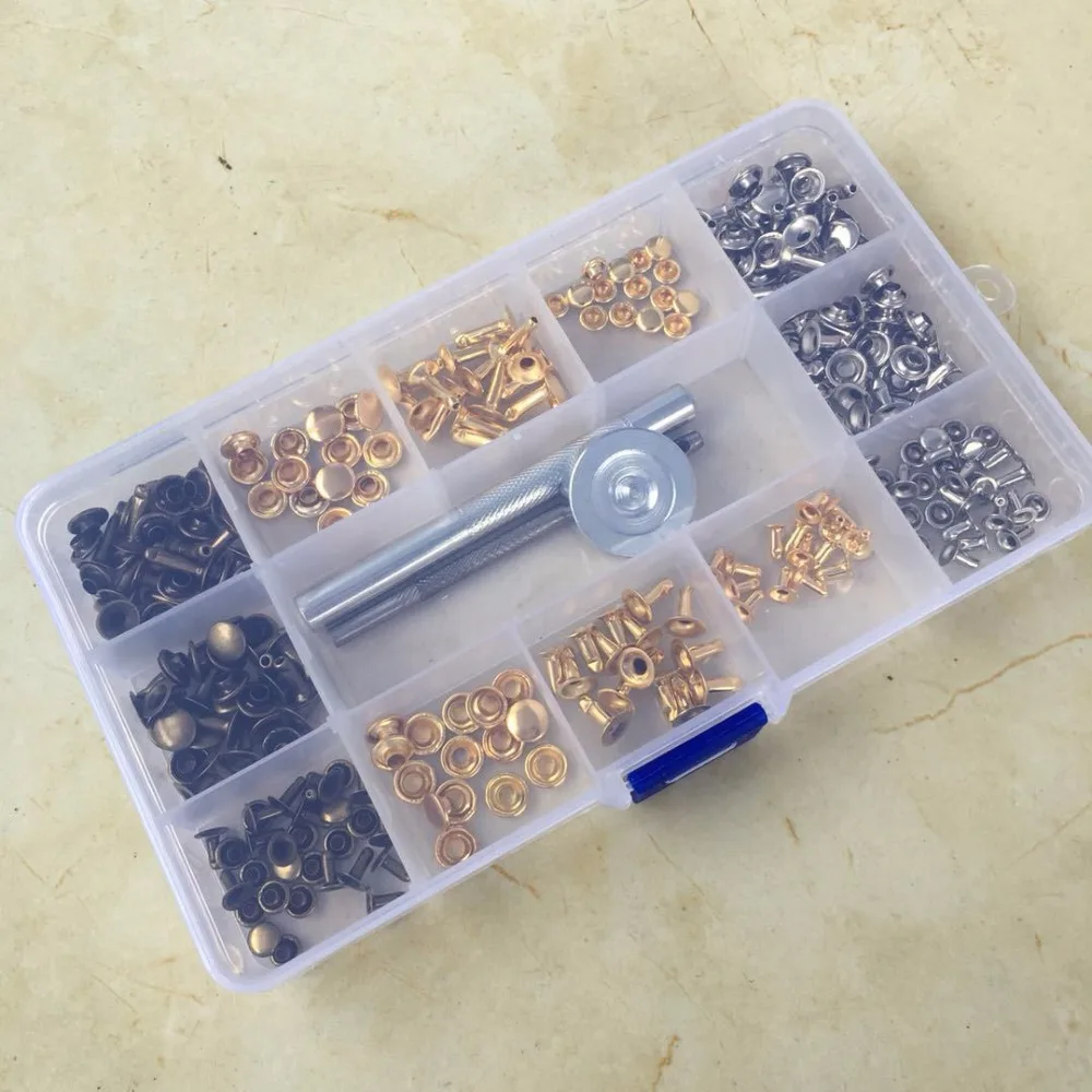 

135pcs DIY Leather Craft Rivet Snap Fasteners Buttons Kit Fixing Hat Rivet Tool Sewing Tools