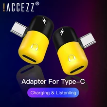 Адаптер ACCEZZ Dual type C для huawei P10 P20 samsung type-C до 3,5 мм наушники аудио зарядка прослушивание разветвитель AUX разъем