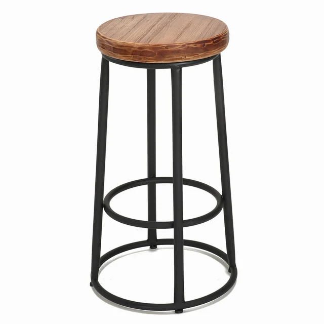 vintage metal bar chair wood metal bar stool cadeira bar anti rust