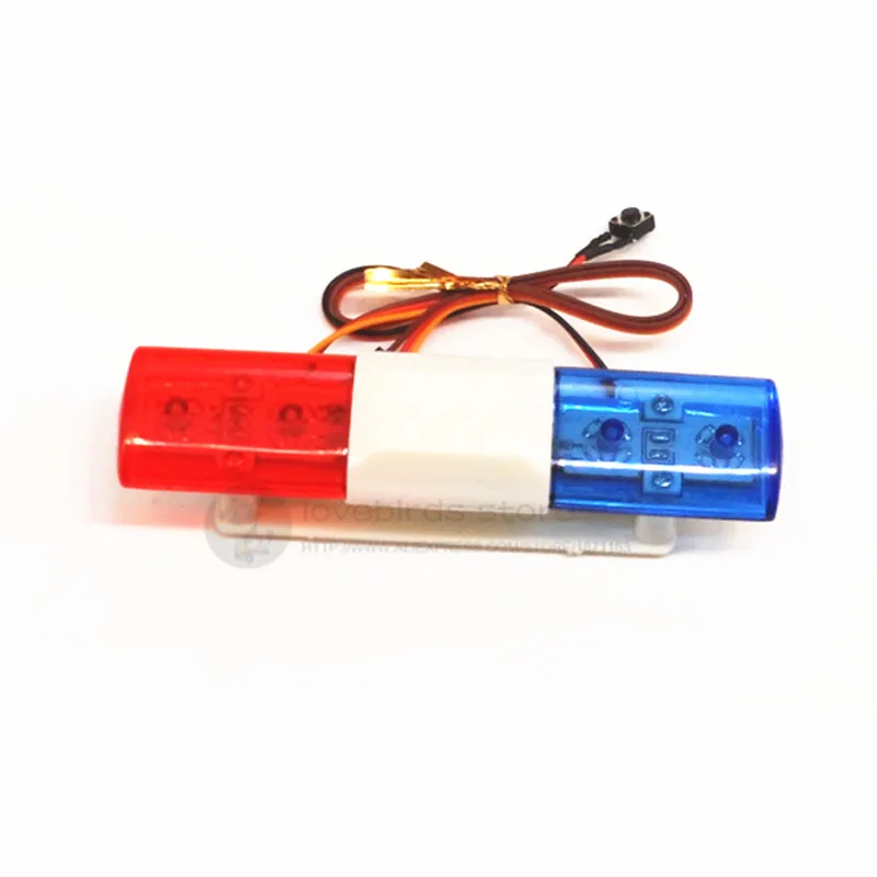 

RC car decoration mini police lights blue and red strobe lamp 6 mode switches 3 channel switch