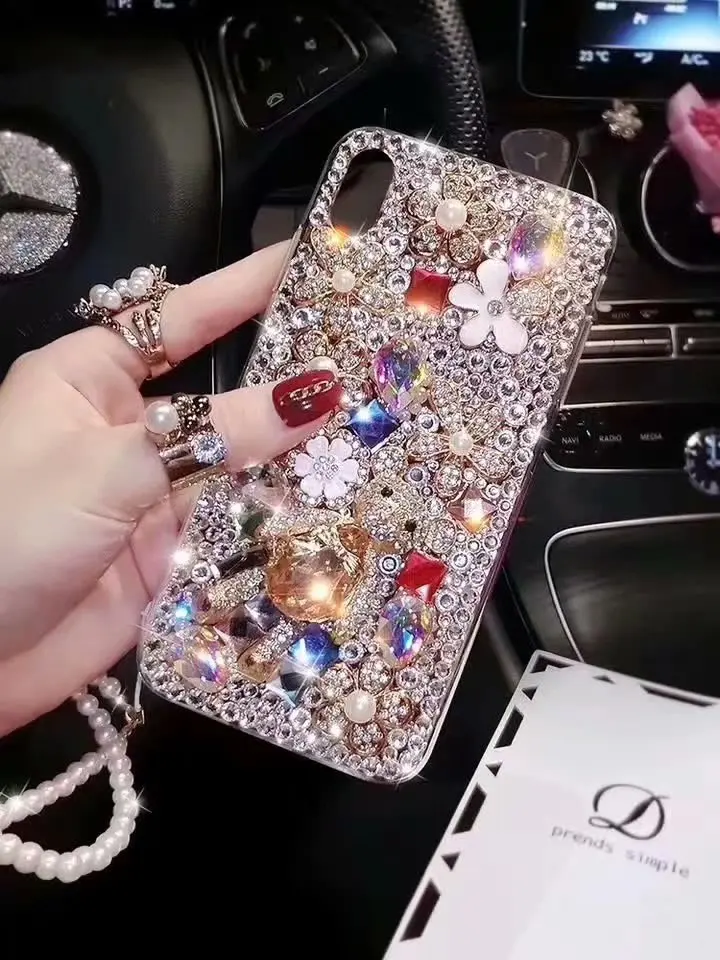 XINGDUO 3D милый Кристальный Алмазный Медведь чехол для телефона Samsung S10 S9 S8 Plus M10 M20 M30