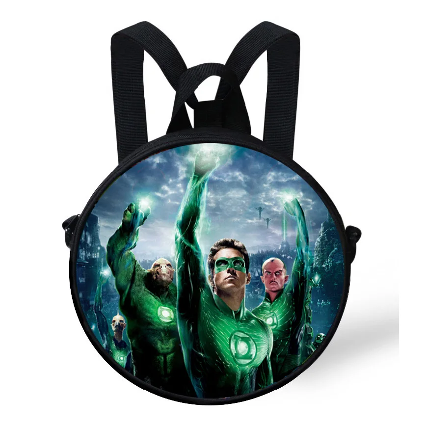 Hero Backpack For Baby Kids Green Lantern Round Backpack For Boys Girls