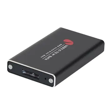 

MSATA SSD Mobile Case USB 3.0 to MSATA SSD Mobile Case Aluminum Alloy 6Gbps Solid-State Drive Box External HDD Enclosure
