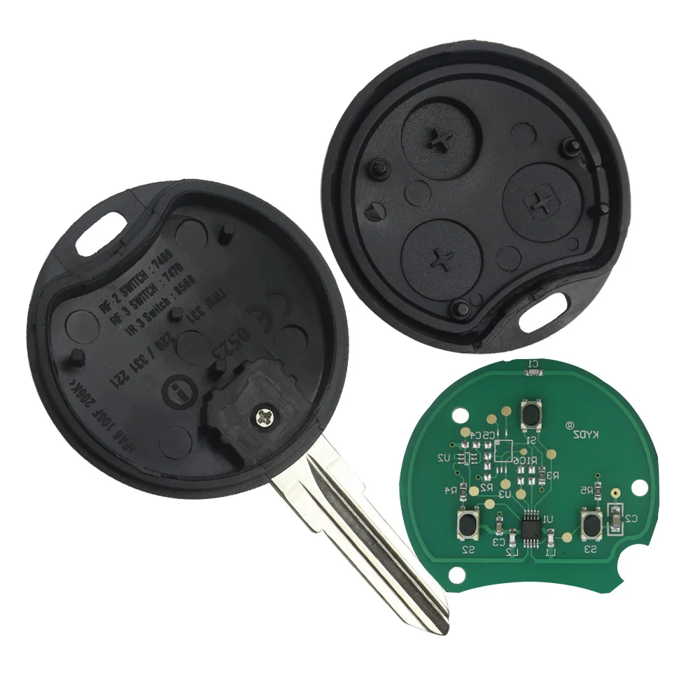 OkeyTech 5 шт./лот для MB Key 433 МГц 3 кнопки авто дистанционного ключа для Mercedes Benz Smart Fortwo Forfour Roadster