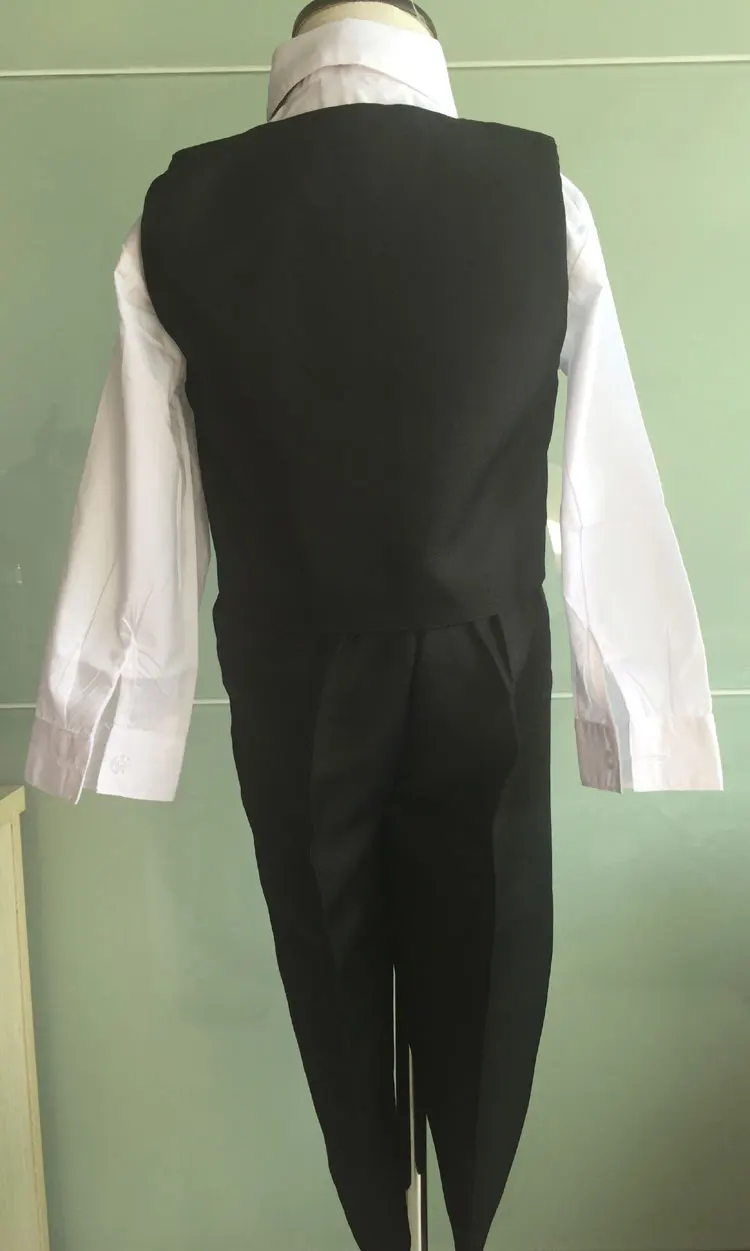 Kids/Children Black Formal Boys Wedding/Tuxedo Suits Boy Blazer Suit Mariages/Perform Dress Costume Infants Blazer 5 pcs/set