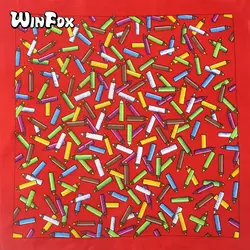 Winfox 55*55 см 100% хлопок красный многоцветный карандаш печати хип-хоп квадратный банданы голову Обёрточная бумага головы Обёрточная бумага
