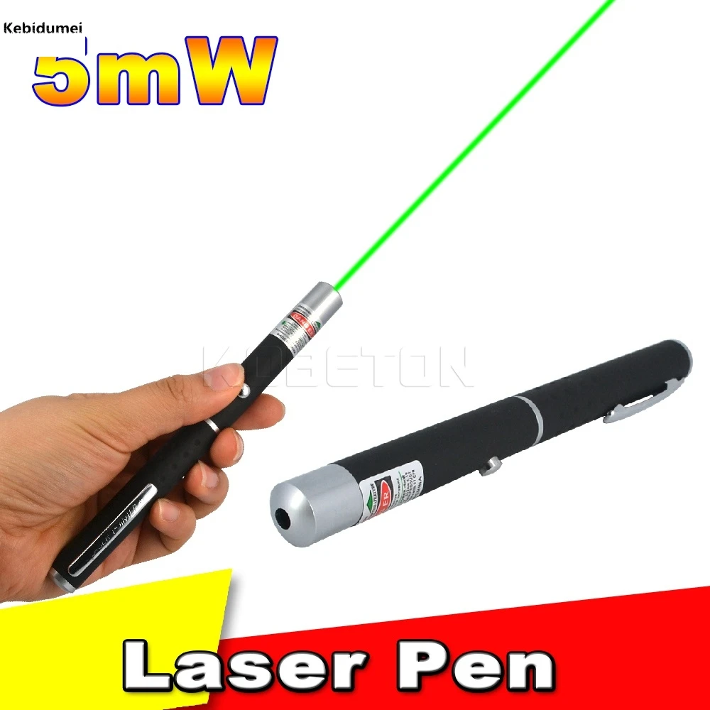 

Ultra Bright Powerful 5mW Green Laser Pointer 532nm Pen Shape for Teaching Projection Screens Monitors & Presentation Graphics