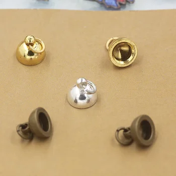 

100pcs 8mm Metal Copper Bead Caps End Stopper Clasp Fit DIY Glass Pearl Beads For Jewelry Making Components