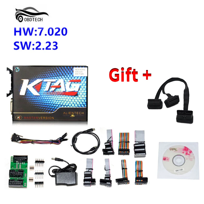 

2017 Master Version KTAG V7.020 SW V2.23 No Token Limited K-TAG 7.020 ECU Chip Tuning Tool with gift Extension cable Ktag V7.020
